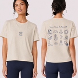 Custom Logo Boxy Tee | Yoga & Pilates Studio Wholesale Shirt