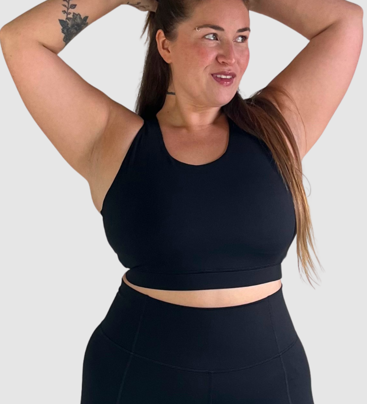 Zenya Supportive Curve Top – Black