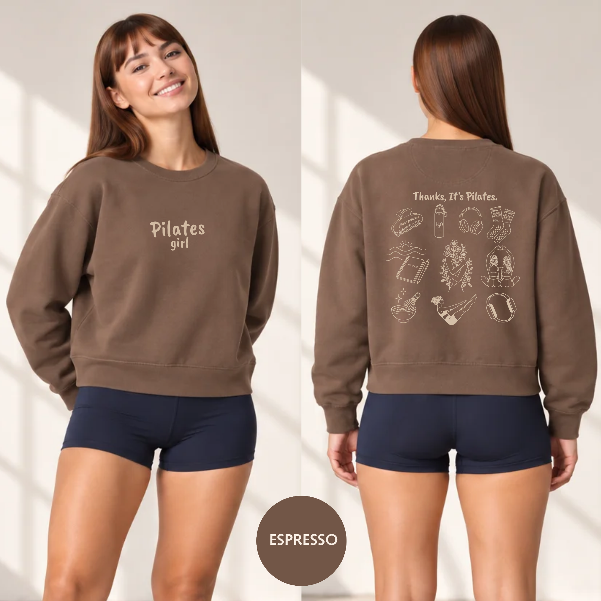 Pilates Girl Oversized Graphic Crewneck